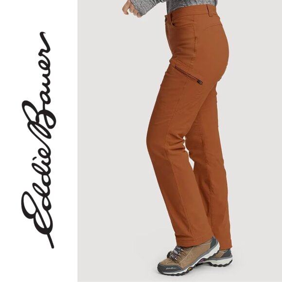 Eddie Bauer Pants - Eddie Bauer Women's Size 8 First Ascent Rainier Fleece Lined Pants Caramel Brown